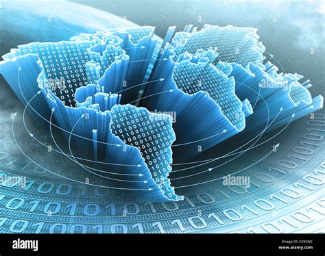 Mapa del mundo de fibra óptica fotografías e imágenes de alta