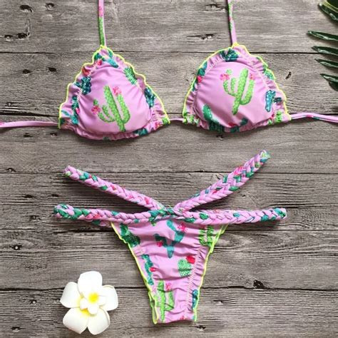 Bikini Hot Sexy Cross Brazilian Bikinis Women Swimwear Beach