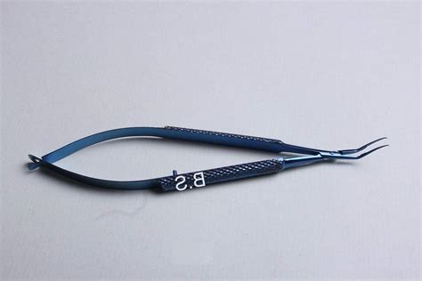 Titanium Inamura Capsulorhexis Forceps Cross Action Curved Mm Long