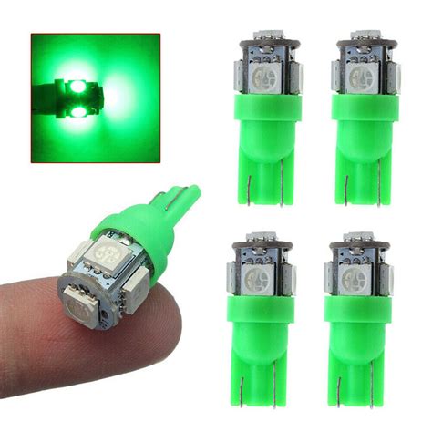 Pcs Car Green Led Light Dome Map License Plate Lamp Bulb Interior