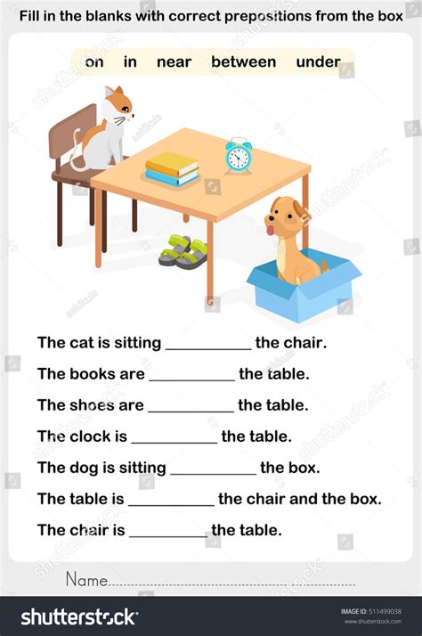 Preposition Fill In The Blanks