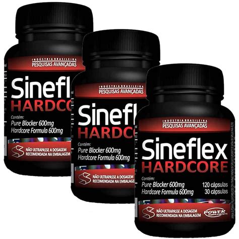 Kit 3 Sineflex Hardcore 150 Cápsulas Power Supplements OtimaNutri