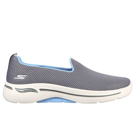 Skechers Grey Blue Go Walk Arch Fit Grateful Womens Walking Shoes Style Id 124401 India