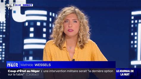 BFMTV Début Le journal de la nuit Mathilde Wessels 23h59