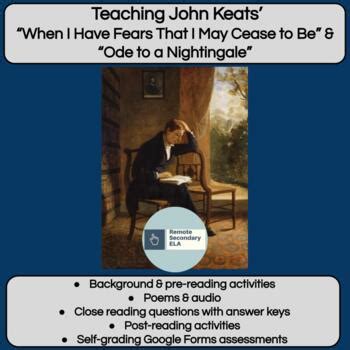 John Keats Bundle When I Have Fears Ode To A Nightingale