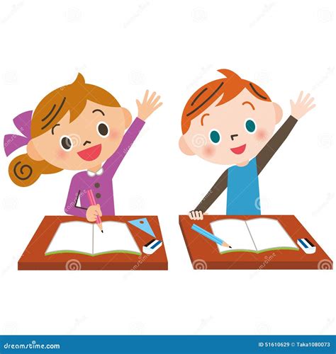 Child Who Raises Hand Well Stock Vector Image Of Child 51610629