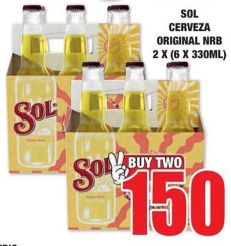 Sol Cerveza Original Nrb X X Ml Offer At Boxer Liquors