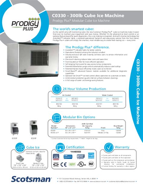 Scotsman Ice Machine C Ma User Manual