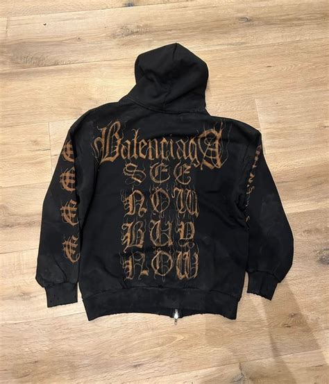 Balenciaga Balenciaga Heavy Metal Zip Up Hoodie Grailed