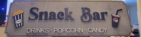 Custom Snack Bar Sign Home Theater Theater Decor Theater Etsy