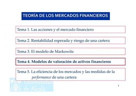 Tema4 power point D A D D OC E NT E TEORÍA DE LOS MERCADOS