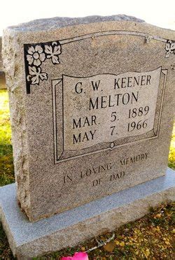 George Washington Keener Melton M Morial Find A Grave