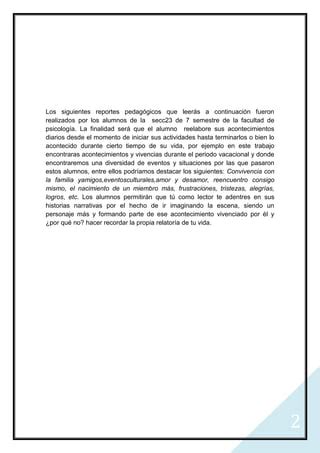 Ra Sesi N Relatos Pedagogicos Secc Pdf