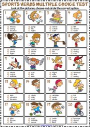 Sports Verbs Esl Vocabulary Worksheets