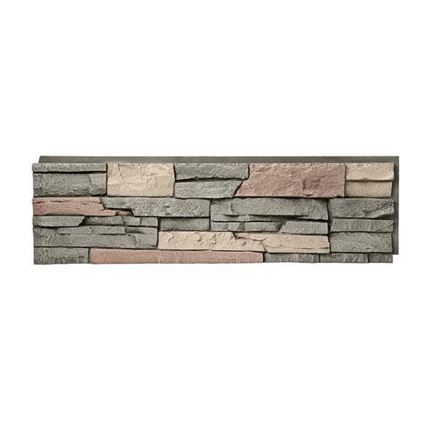 Genstone Stacked Stone Stratford 12 In X 42 In Faux Stone Siding Panel G2sssthp The Home Depot