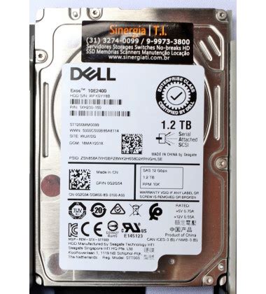 P N 1XH230 150 HD Dell 1 2TB SAS 12 Gbps 10K RPM SFF 2 5 DPN