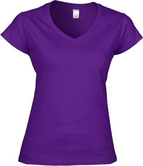 T Shirt Femme Col V Softstyle Purple Imprim Et Personnalis Pour