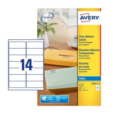 Adresetiketten J8161 40 Avery