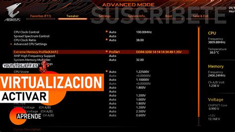 Como Activar Virtualizacion En Placa Base Gigabyte Aorus Youtube