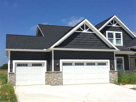 Royal Ironstone Dark Grey Siding And Dark Grey Shakes Decorative Gable