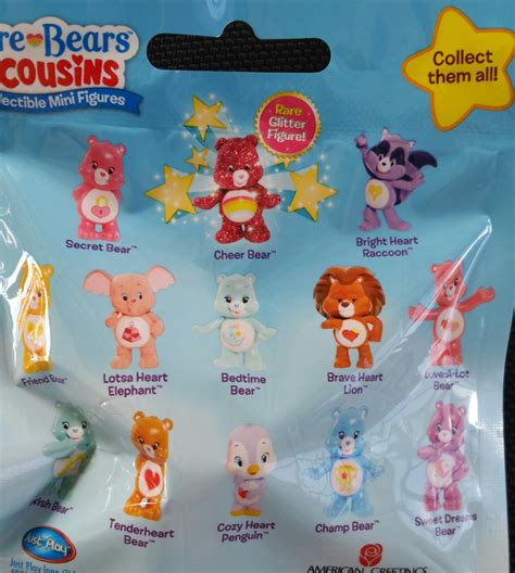 Lot Of 24 Care Bears And Cousins Mini Figures Mystery Blind Bag Packs