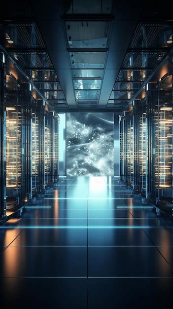 Conceito De Computa O Em Nuvem E Big Data Visualizado Racks De