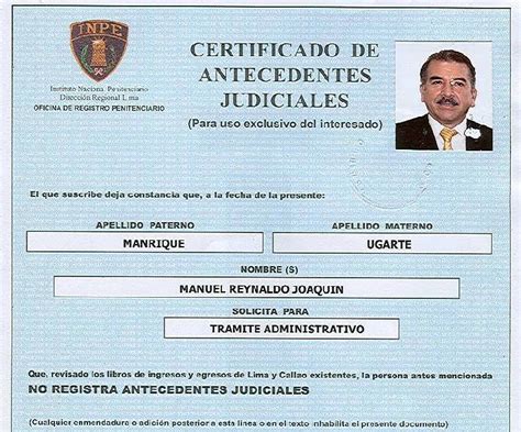 Antecedentes Judiciales A Nivel Nacional Image To U