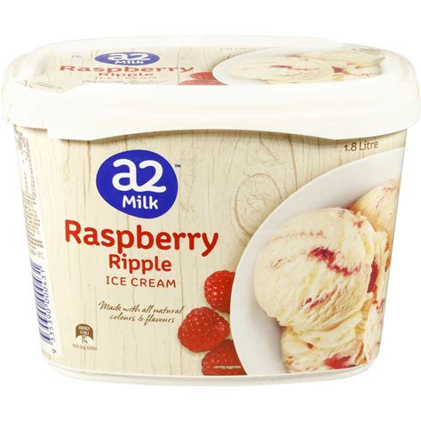 A2 Milk Ice Cream Raspberry Ripple 1 8l Tub Woolworths