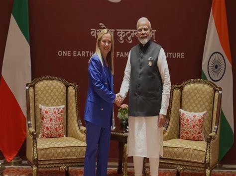 Pm Modi Holds Bilateral Meeting With Italian Counterpart Georgia Meloni