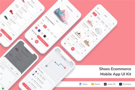 Shoes Ecommerce Mobile App Ui Kit Graphic By Betush Creative Fabrica