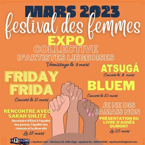 Festival Des Femmes Mars L Aquilone Asbl