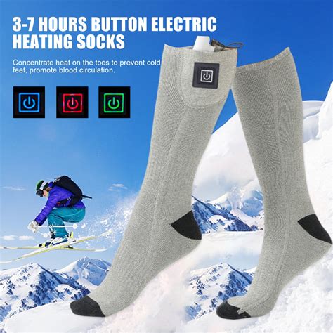 Heated Socks 3 Temperatures Adjustment Keep Warm USB Rechargeable