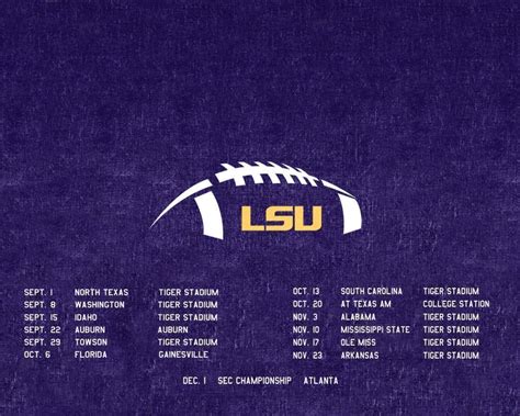 LSU Football Schedule 2017 Wallpapers - Wallpaper Cave