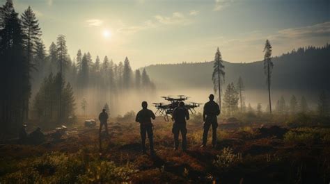 Premium Ai Image Firefighters Putting Out Forest Fires With The Help