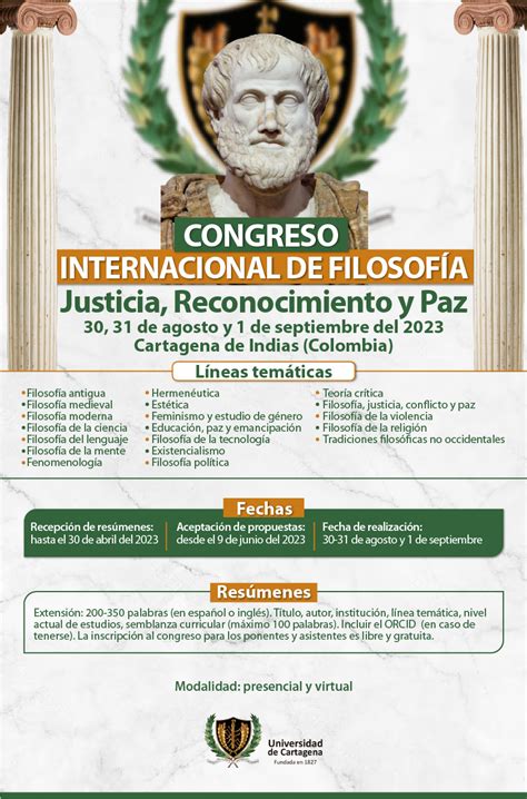 Congreso Internacional de Filosofía Justicia reconocimiento y paz