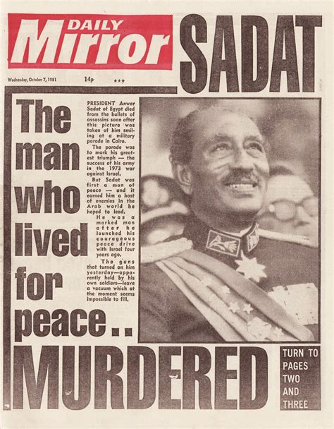 Hold The Front Page: Sadat of Egypt Murdered (1981)