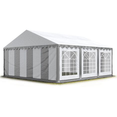 Tendone Per Feste X M Pvc Grigio Bianco Impermeabile Gazebo Da