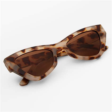 Brown Tortoiseshell Square Retro Cat Eye Sunglasses Claire S Us