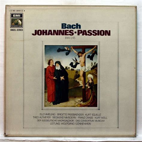 Js Bach Johannes Passion Bwv By Wolfgang Gonnenwein Lp Box Set