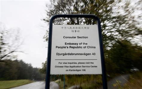 Kinesiska ambassaden kommenterar anklagelserna om hot mot rikets säkerhet Göteborgs Posten