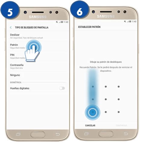 Galaxy J5 Pro ¿cómo Activar El Bloqueo Por Patrón Samsung Co