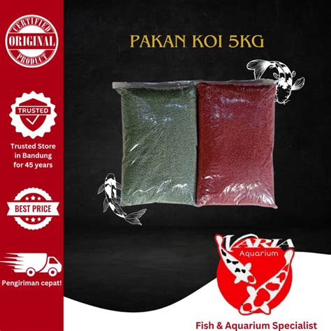 Jual Pelet Pakan Ikan Hias Koi 5kg Pk Hijau Pk Merah 5kg 2mm Shopee