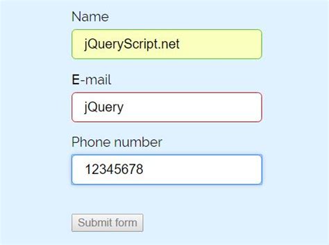 Bootstrap 4 Form Validation With HTML5 JQuery Plugin