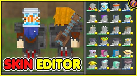 Character Skin Editor Cosmetics In Minecraft 11309 Beta Youtube