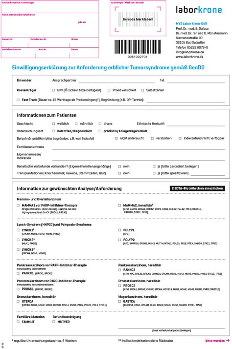 Begleitscheine Und Formulare Labor Krone