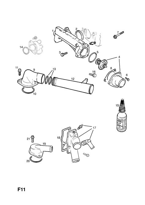 Opel OMEGA B Thermostat Housing And Water Outlet Opel EPC Online
