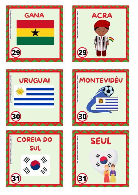 Jogo Da Mem Ria Pa Ses E Capitais Da Copa Do Mundo Cantinho Ensinar