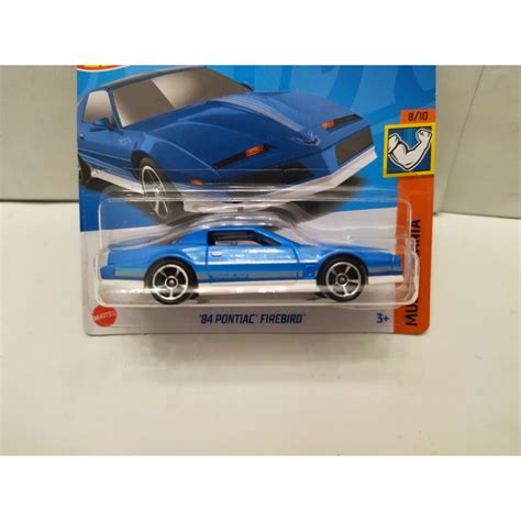 PONTIAC FIREBIRD 1984 BLUE 4 10 MUSCLEMANIA 1 64 HOT WHEELS BCN STOCK