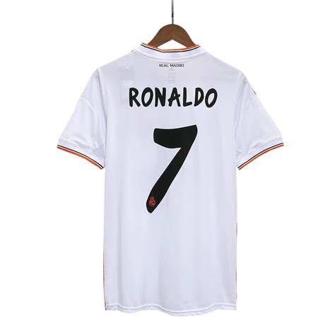 Real Madrid Jersey RONALDO #7 Home Retro Soccer Jersey 2013/14 | Best ...