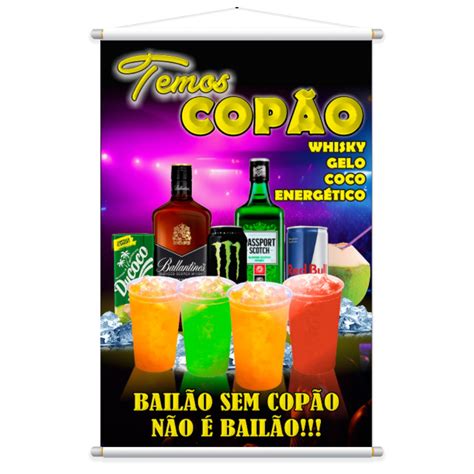 Banner Bebidas Aqui Tem Para Bar Food Truck Lanchonete Barraca